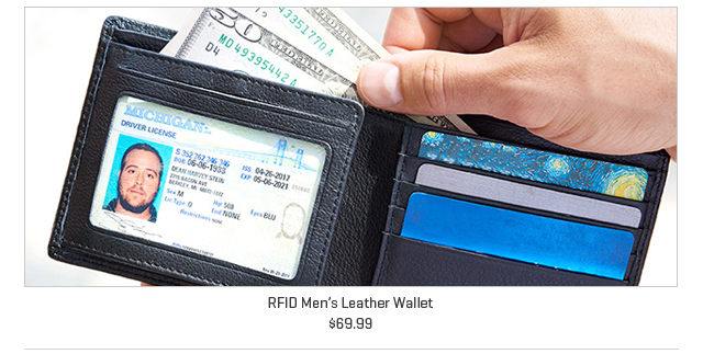 RFID Men''s Leather Wallet
