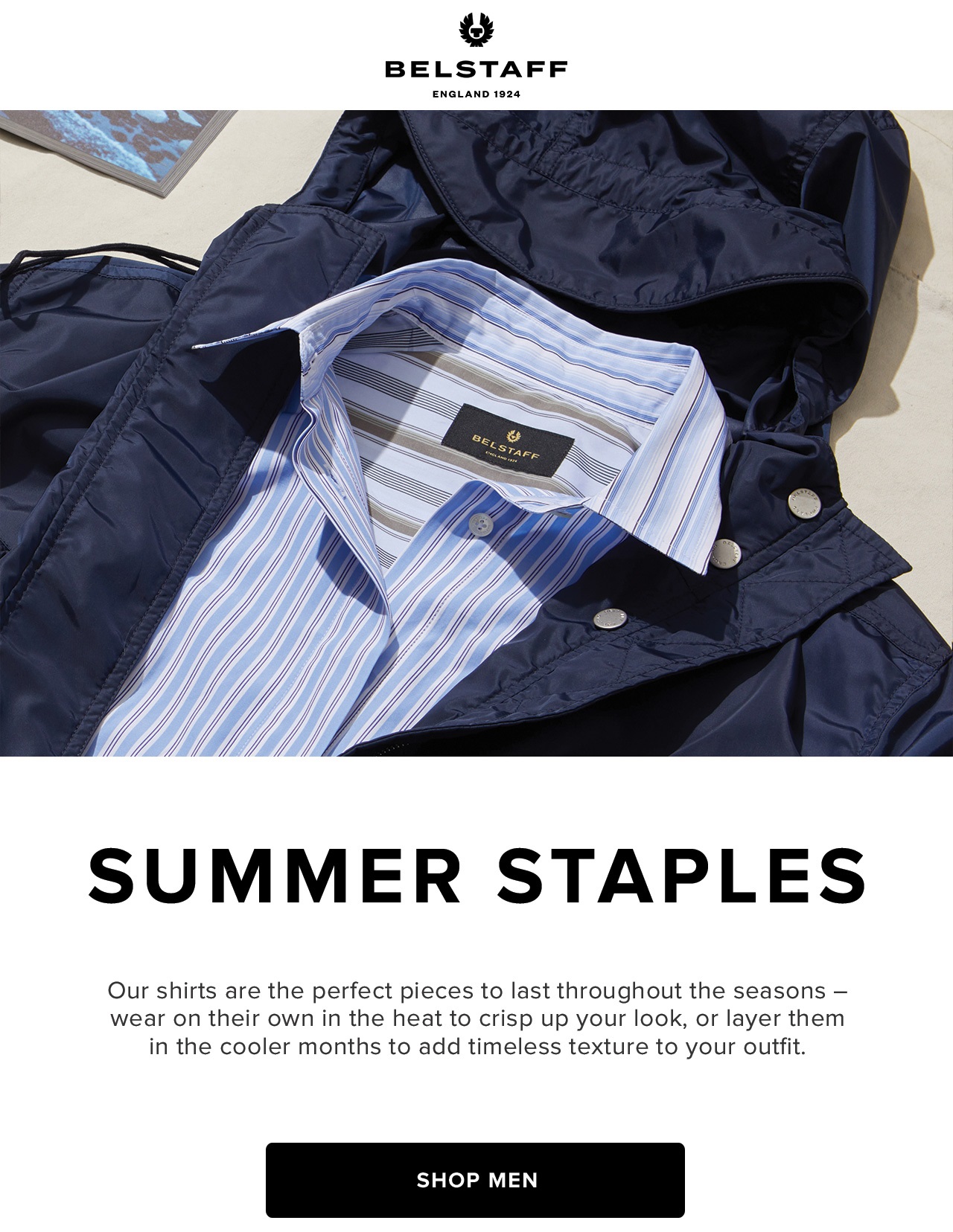 Our shirts are the perfect pieces to last throughout the seasons - wear on their own in the heat to crisp up your look, or layer them in the cooler months to add timeless texture to your outfit. Shop Men.