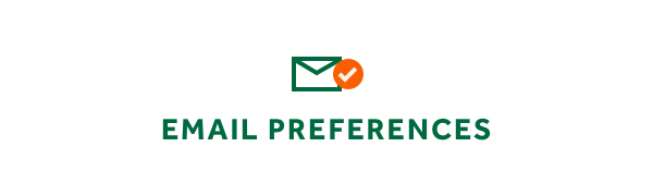 envelope icon and the words ''EMAIL PREFERENCES''