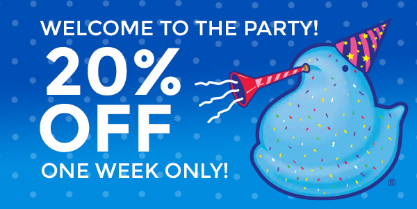 Welcome To The Party! 20% OFF - One Week Only!