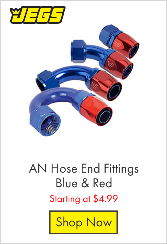 JEGS AN Hose End Fittings - Blue & Red - Starting at $4.99