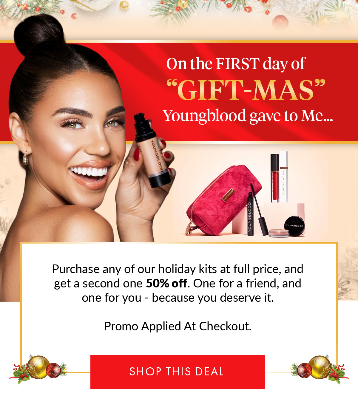 buy one holiday kit get second one 50% off