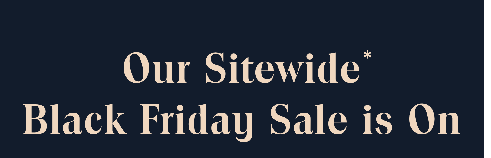 Our Sitewide* Black Friday Sale is On