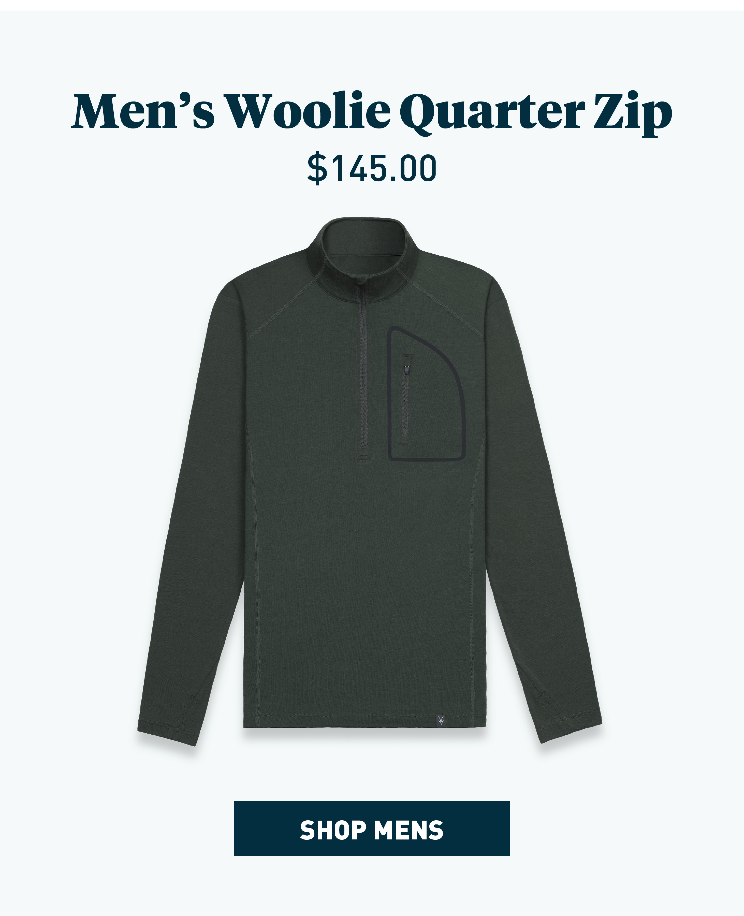Men''s Woolie Quarter Zip 