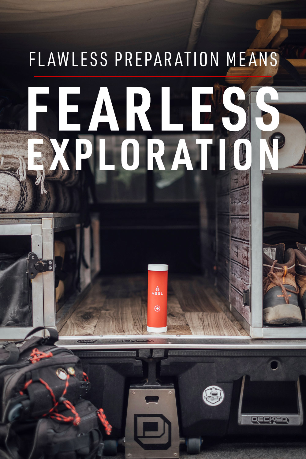 In your overland rig, space is precious. When you're loading up to drive into the backcountry and explore remote locations, you need gear that is as compact as it is functional. Customize your ultimate VSSL First Aid with all of your must-have open road essentials to help you pack and prepare like a pro. Take $20 off your custom VSSL over $100 until September 30th. 