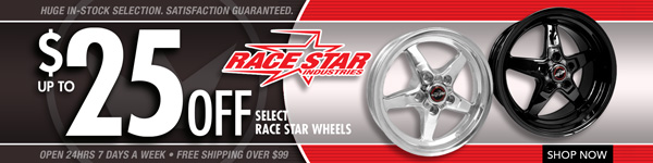 Save up to $25 on Select Race Star Wheels