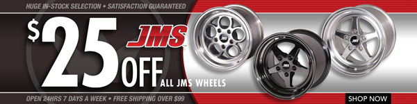 Save $25 on all JMS Wheels and 8% off Electronics