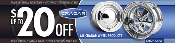 Save Up to $20 on all Cragar Wheel Products