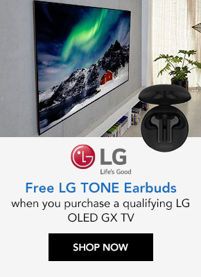 Free LG Tony Earubds when you purchase a qualifying LG OLED GX TV