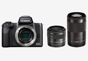 Canon EOS M50 Mirrorless Digital Camera With 15-45mm And 55-200mm Lenses