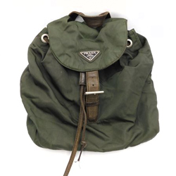 Prada Forest Green Nylon Mini Backpack