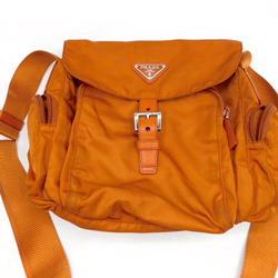 Prada Orange Nylon Crossbody Bag