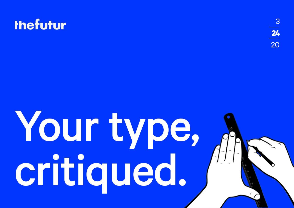 Join our Typography students, learn Typography, and get your work critiqued by Chris.