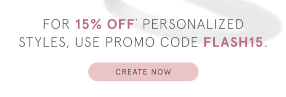 Create Personalized Jewelry at 15% Off with Promo Code FLASH15