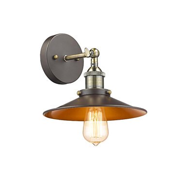 CHLOE Lighting IRONCLAD Industrial style 1 Light Rubbed Bronze Wall Sconce 9