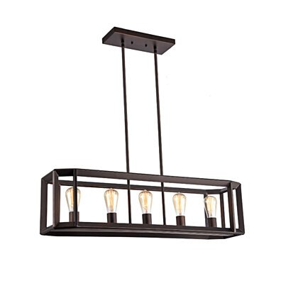 IRONCLAD Industrial-style 5 Light Rubbed Bronze Ceiling Pendant 34