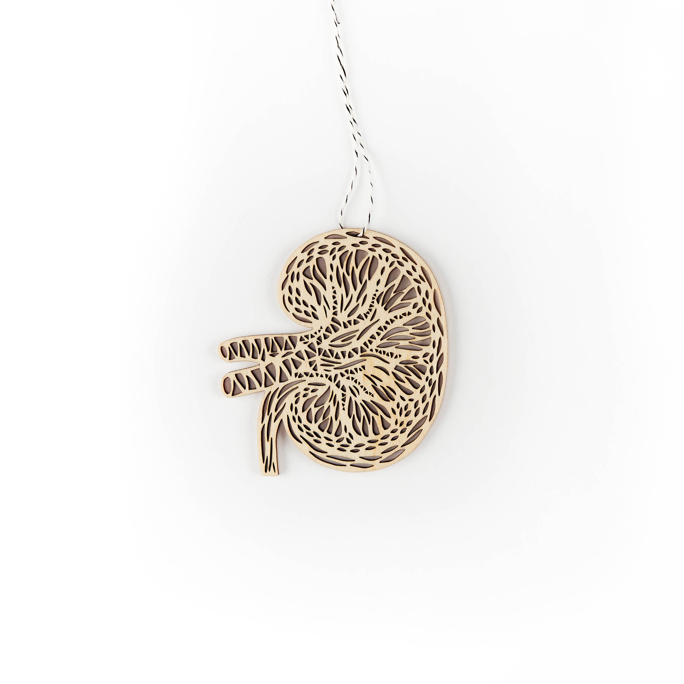 Wooden Kidney Ornament