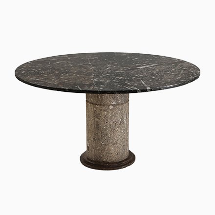 Image of Maroccoan Fossil Marble Dining Table, 1970s