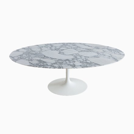 Image of Vintage Oval Dining Room Table by Eero Saarinen for Knoll Inc, 1958