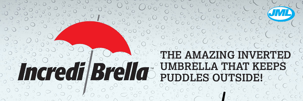 JML Incredibrella, Wind Resistant Umbrella With Inverted Folding Design - Only ?11.99