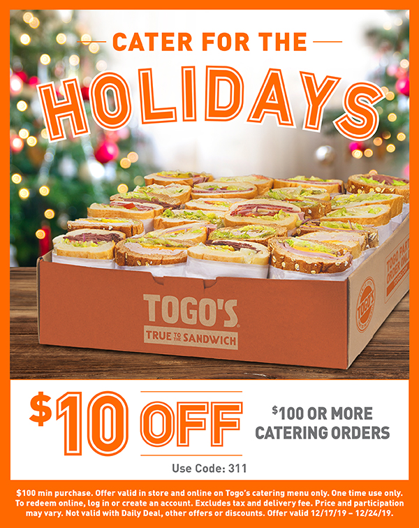 $10 off Catering 
