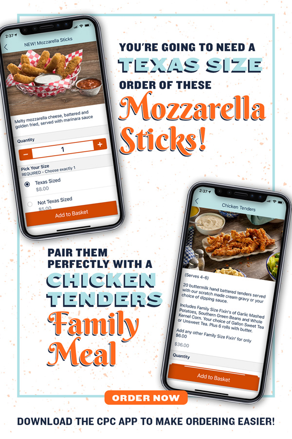 Try some Mozzarella Sticks with your Tender Tuesday!