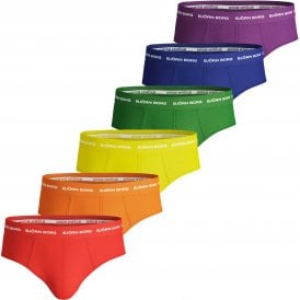 6-Pack Classic Logo Briefs, Rainbow Colours
