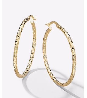 Made in Italy 14K Yellow Gold Hoop Earrings