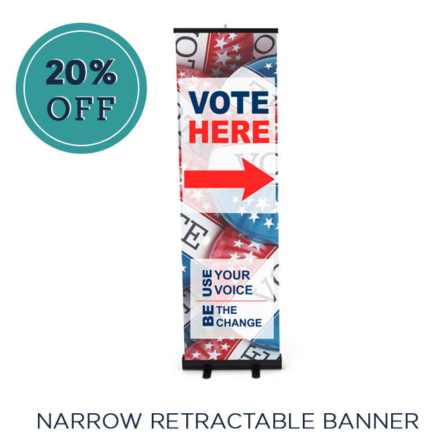 Narrow Base Retractable Banner