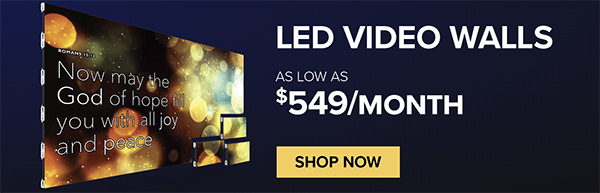 LED Video Wall as low as $549/month - shop now
