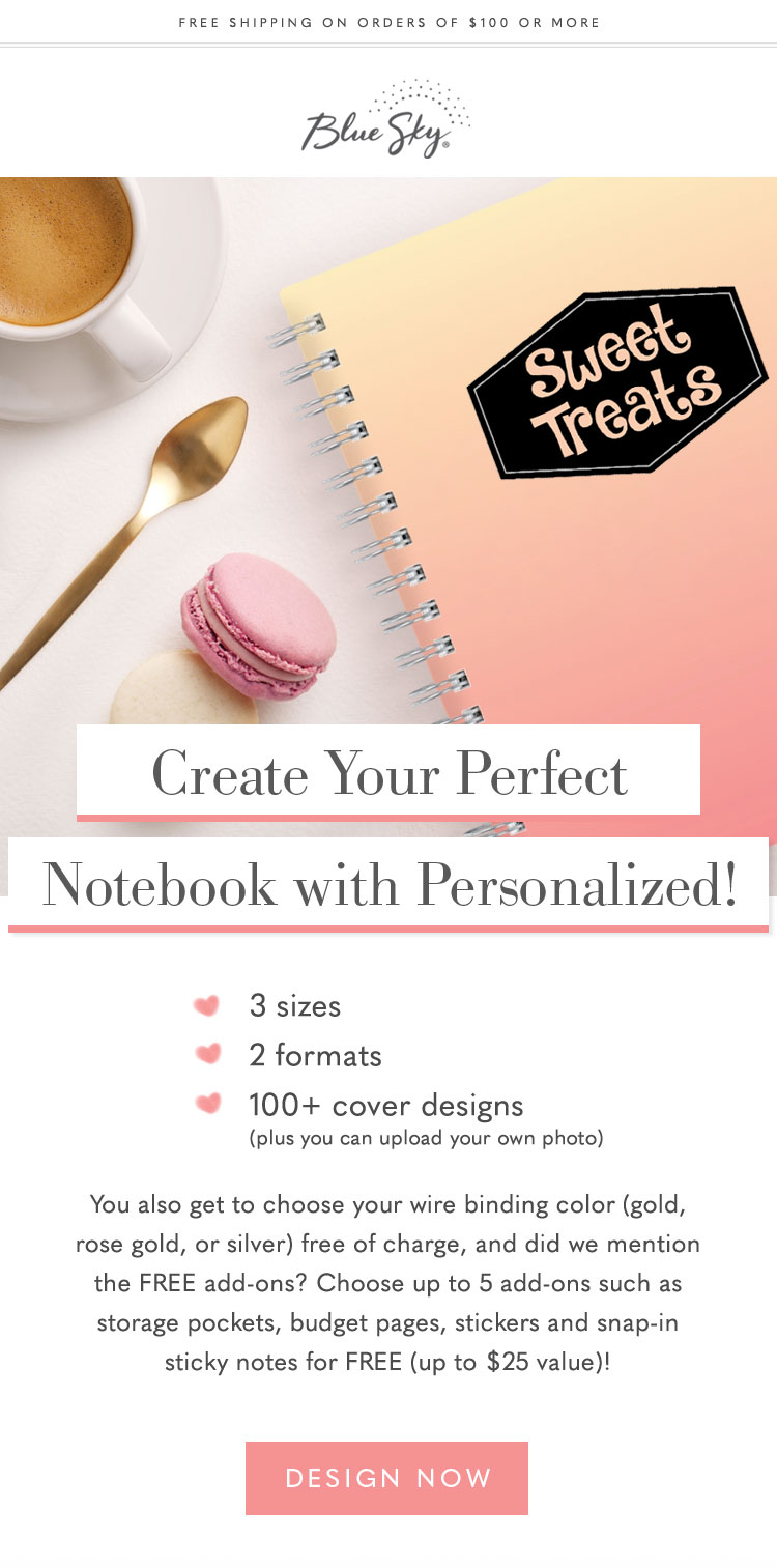 February Newsletter: Personalized Notebooks
