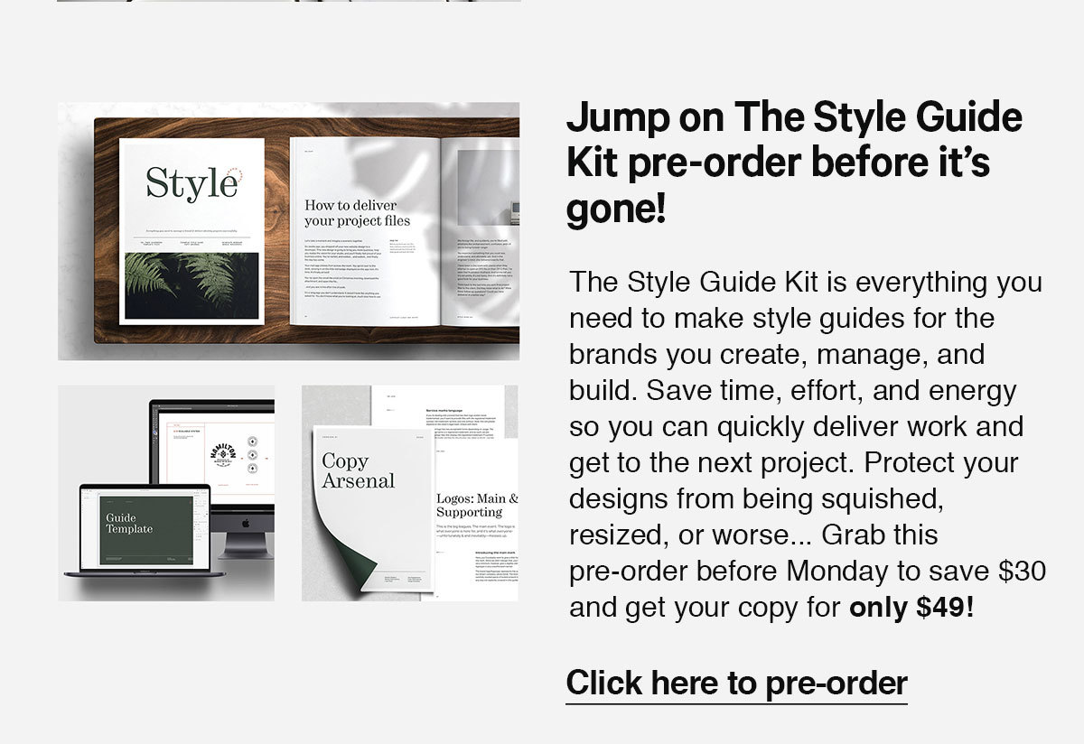 Click here to pre-order our newest product: The Style Guide Kit! Save $30 when you grab this pre-order before Monday!