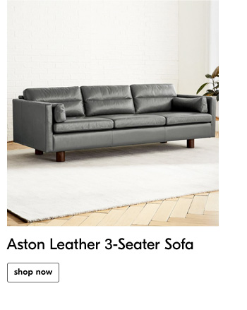 Aston Leather 3-Seater Sofa