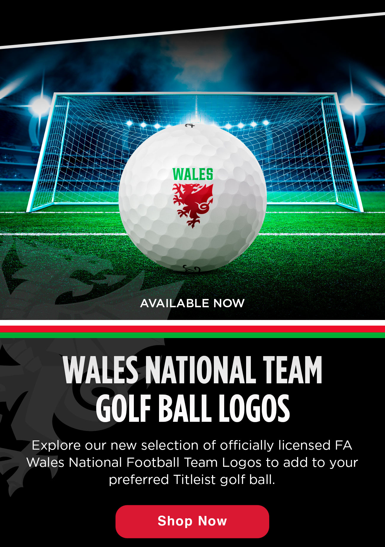 FA Wales Custom Golf Balls