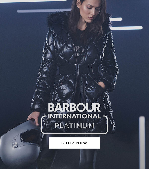 Barbour International Platinum. Shop Now