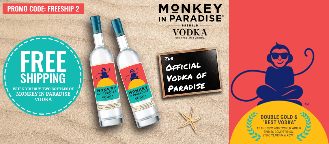Monkey in Paradise Vodka Collection at CaskCartel.com