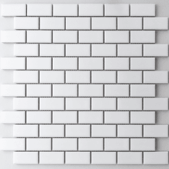 Matt White Bond Tiles 2.3cm x 4.8cm Mosaic Wall & Floor Tile