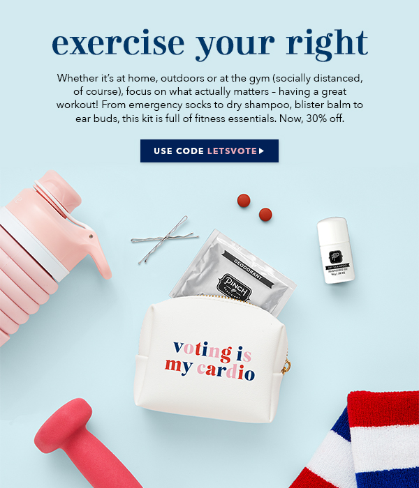 Exercise Your Right - Shop 30% Off Our Fitness Kits with Code LETSVOTE