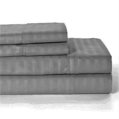 1800 Series Egyptian Quality Striped Bed Sheet Set + Pillow Case