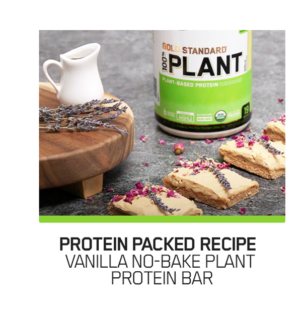 Protein Packed Recipe Vanilla No-Bake Plant Protein Bar