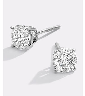 Diamond Solitaire Earrings