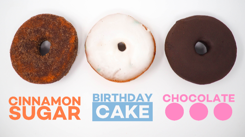 Try all 3 Flavors with our Variety Pack. Cinnamon Sugar, Birthday Cake and Chocolate!