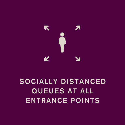 Socially distanced queues