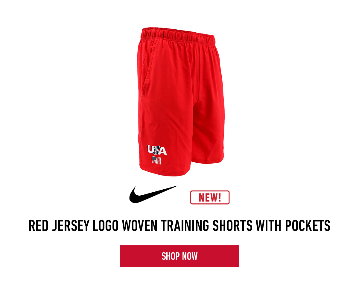 Nike Red Jersey Logo Training Shorts