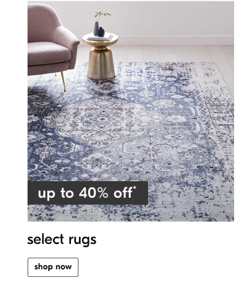 select rugs. shop now