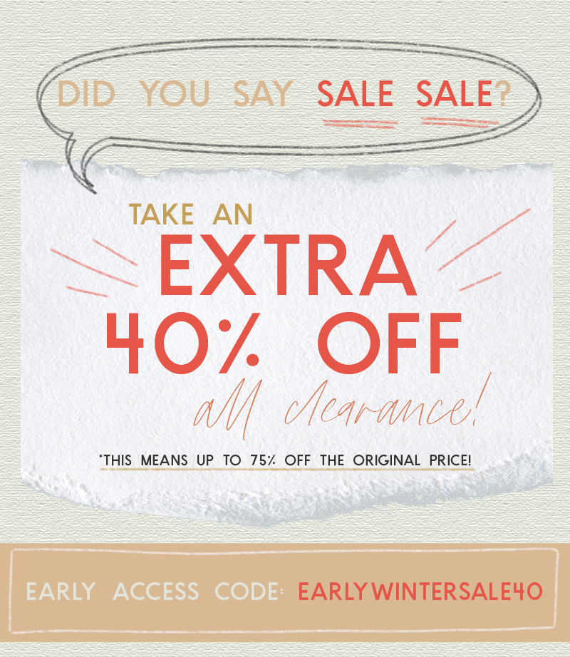 40% off winter clearance 