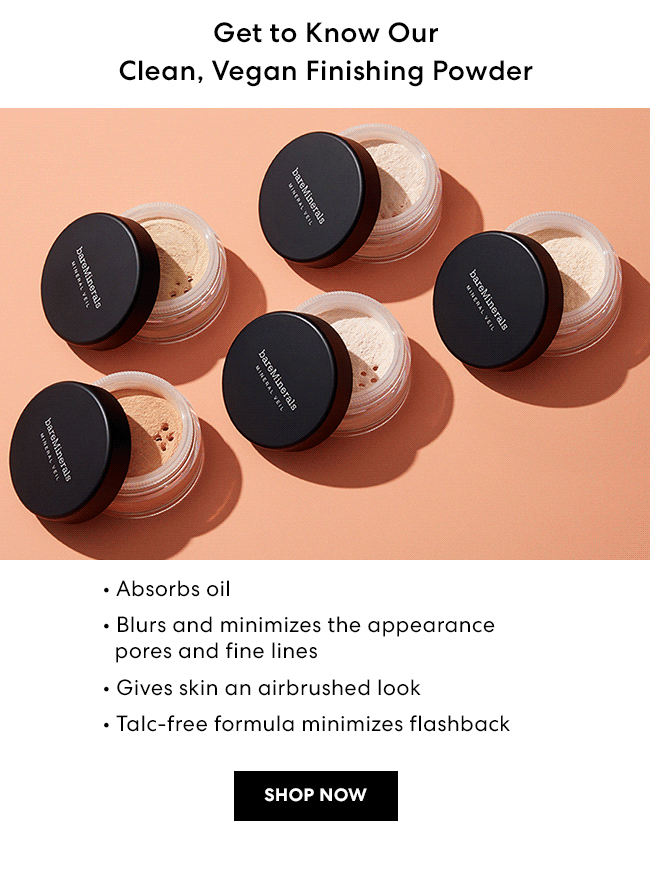 Get to know our Clean, Vegan Finishing Powder - Shop Now