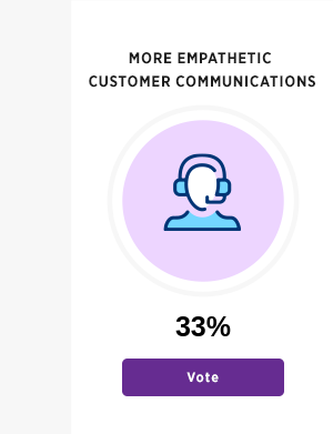 Vote for more empathetic customer communications