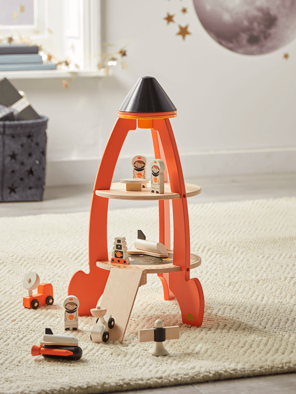 NEW Wooden Rocket Play Set