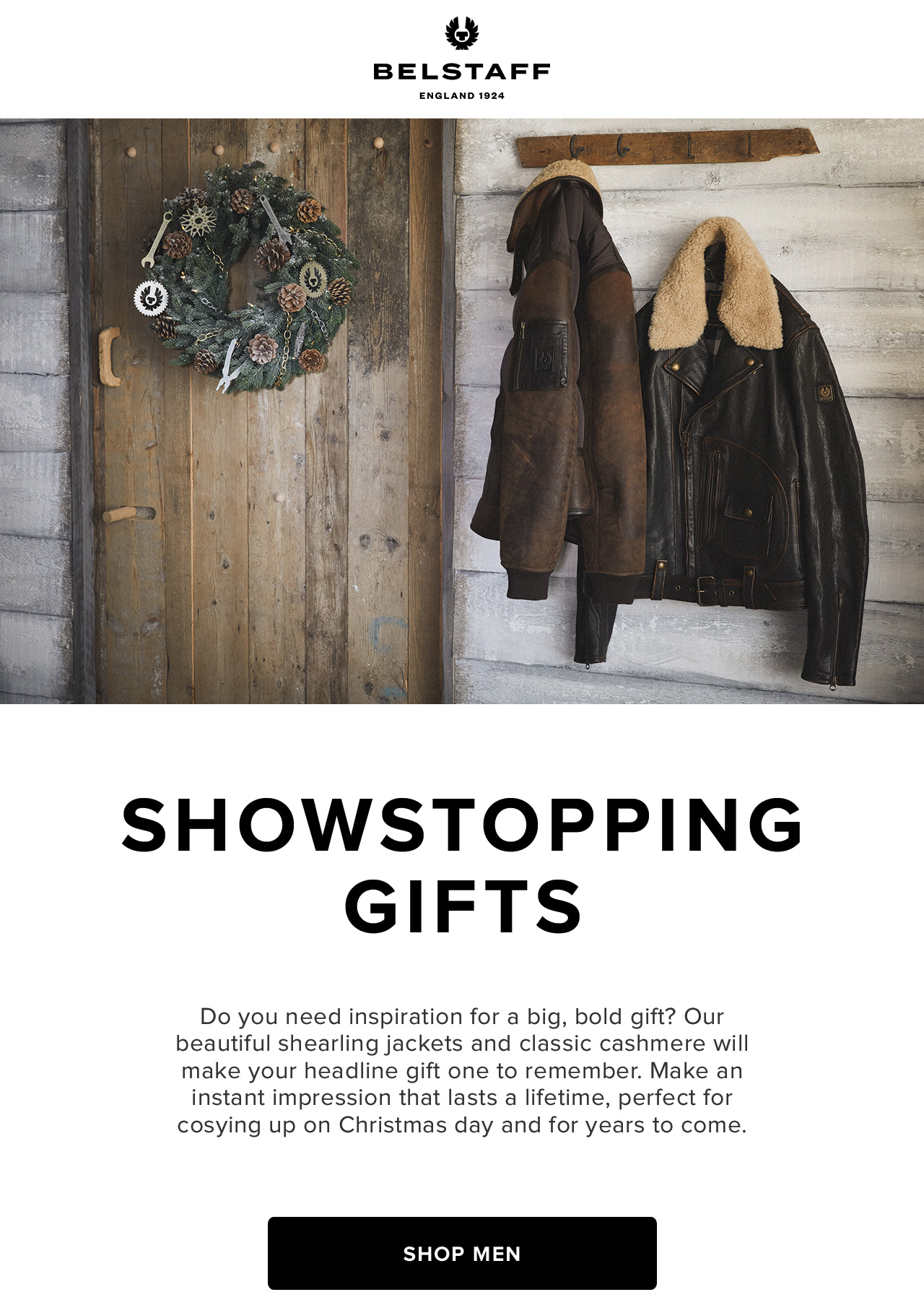 Do you need inspiration for a big, bold gift? Our beautiful shearling jackets and classic cashmere will make your headline gift one to remember. Make an instant impression that lasts a lifetime, perfect for cosying up on Christmas day and for years to come.
